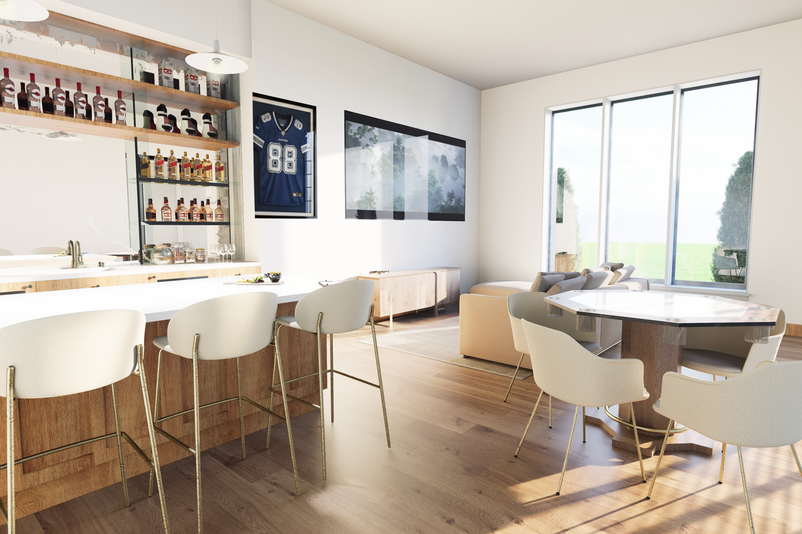 Luxury contemporary Game room