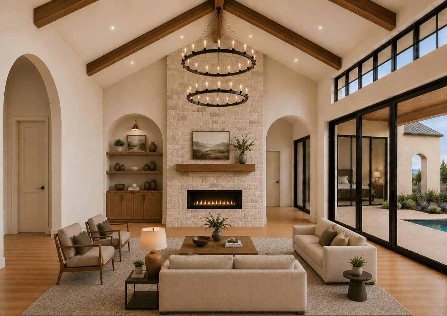 Custom New Construction Home Great Room Luxury Builder