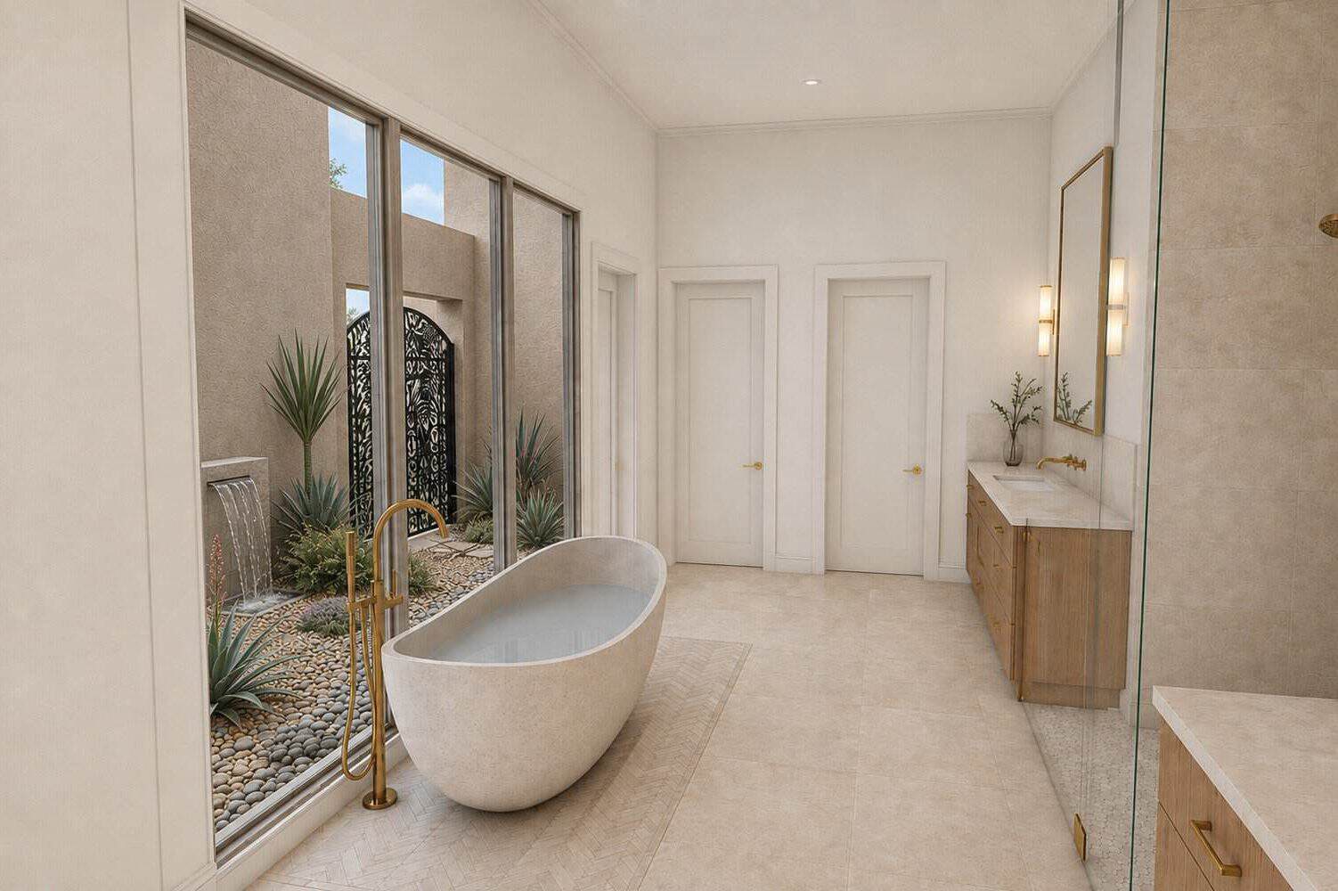 Custom Luxury Master Bath Custom Build New Construction